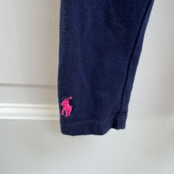 Polo by Ralph Lauren 3T Girls Blue Stretch Leggings Sleek Form-Fitting Pants - Picture 2 of 5